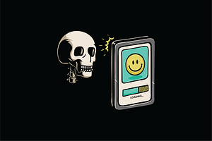 Skeleton Loading on Screen, an Object Illustration by nomlimo.com