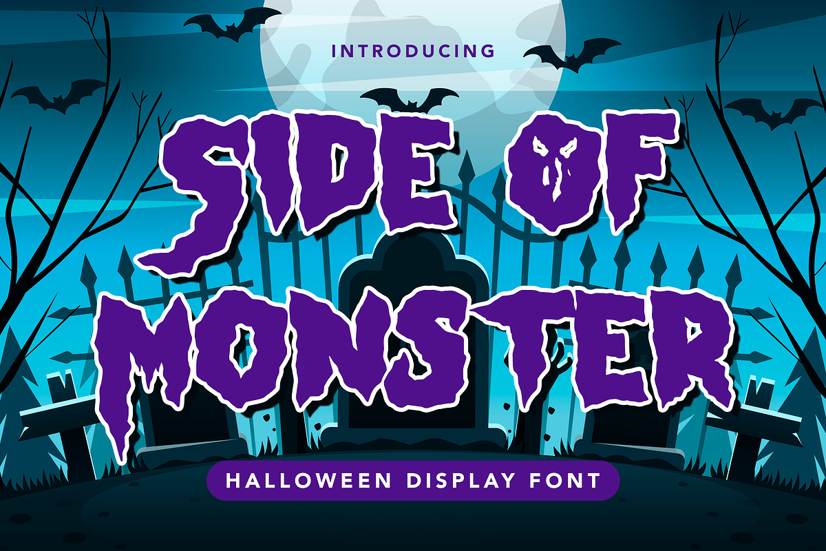 Side Of Monster, a Blackletter Font by HATFSTUDIO (Photo 1 of 8)