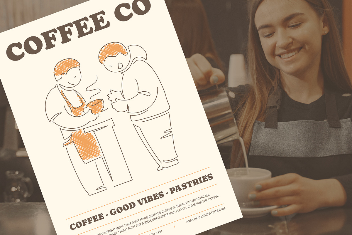 Hand-Drawn Coffee People, a Person Illustration by Vasya Kobelev (Photo 3 of 11)