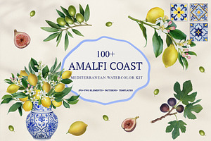 Amalfi Lemon Mediterranean Clipart