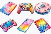Watercolor Gadgets Clipart Bundle, an Illustration by Canvas Craft (Thumbnail 2 of 7)