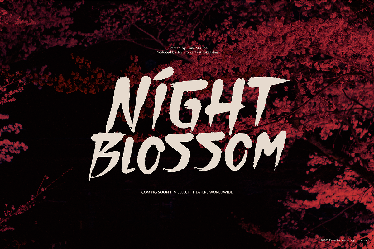 Aomine Kensai | Japanese Solid Brush, a Handwritten Font by Denustudios (Photo 8 of 12)