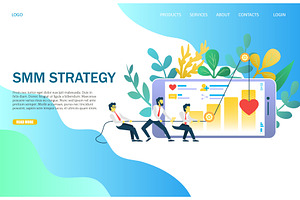 SMM Strategy Vector Website Landing