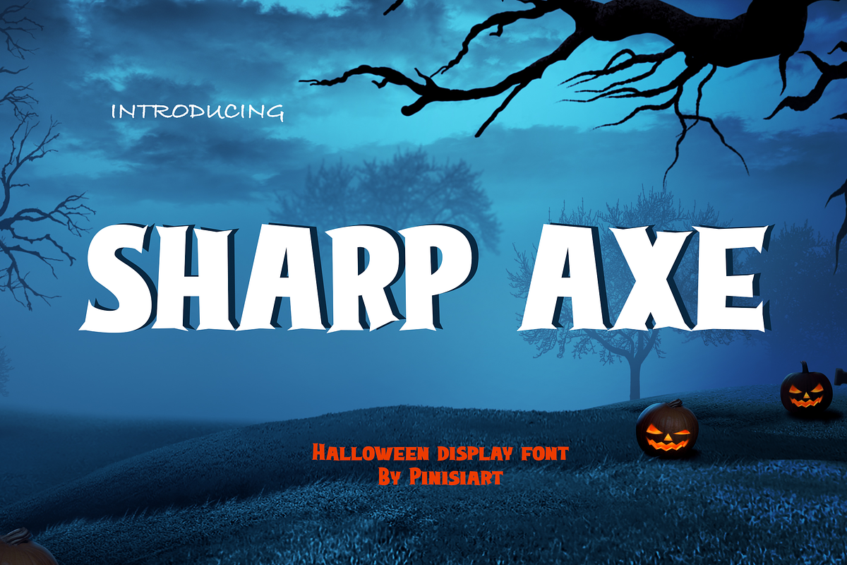 Sharp Axe - Halloween Font, a Serif Font by Pinisi ART (Photo 1 of 10)