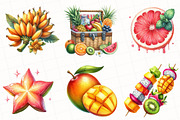 Tropical Fruit Summer Clipart, an Illustration by OK Design (Thumbnail 3 of 5)