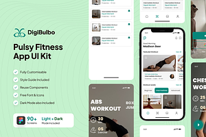 Pulsy - Fitness & Workout App UI Kit