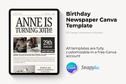 Birthday Newspaper Canva Template, a Magazine Template by Snapybiz (Thumbnail 6 of 10)