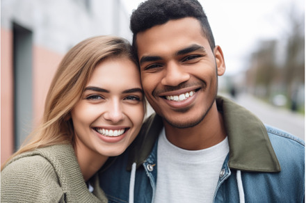 cropped portrait of a happy young, a Person Photo by Sergey Kotenev