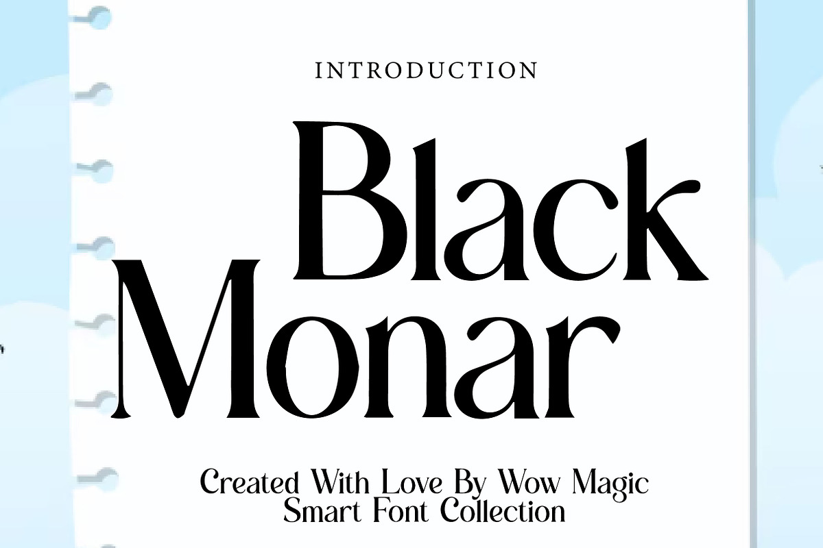 Black Monar, a Sans Serif Font by Wow Magic (Photo 1 of 3)
