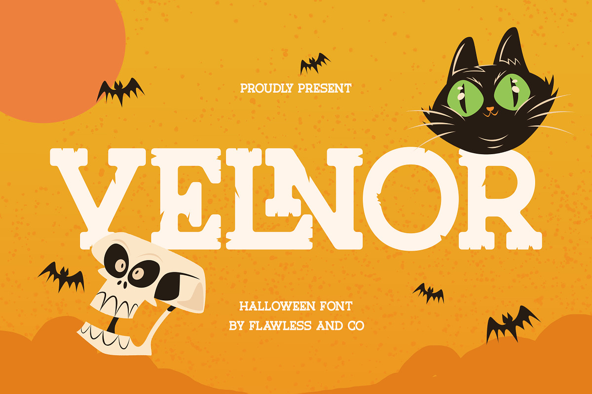 Velnor - Halloween Display Font, a Slab Serif Font by Flawless And Co (Photo 1 of 10)