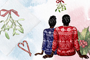 Christmas Family Clipart, CozyWinter, an Illustration by ArtedeCatrin (Thumbnail 7 of 7)