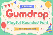Gumdrop Font - Playful Rounded Font, a Sans Serif Font by Letterhanna Studio (Thumbnail 1 of 9)
