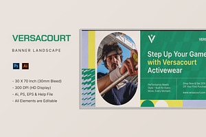 Versacourt - Banner Landscape, a Print Template by StreaksideStd