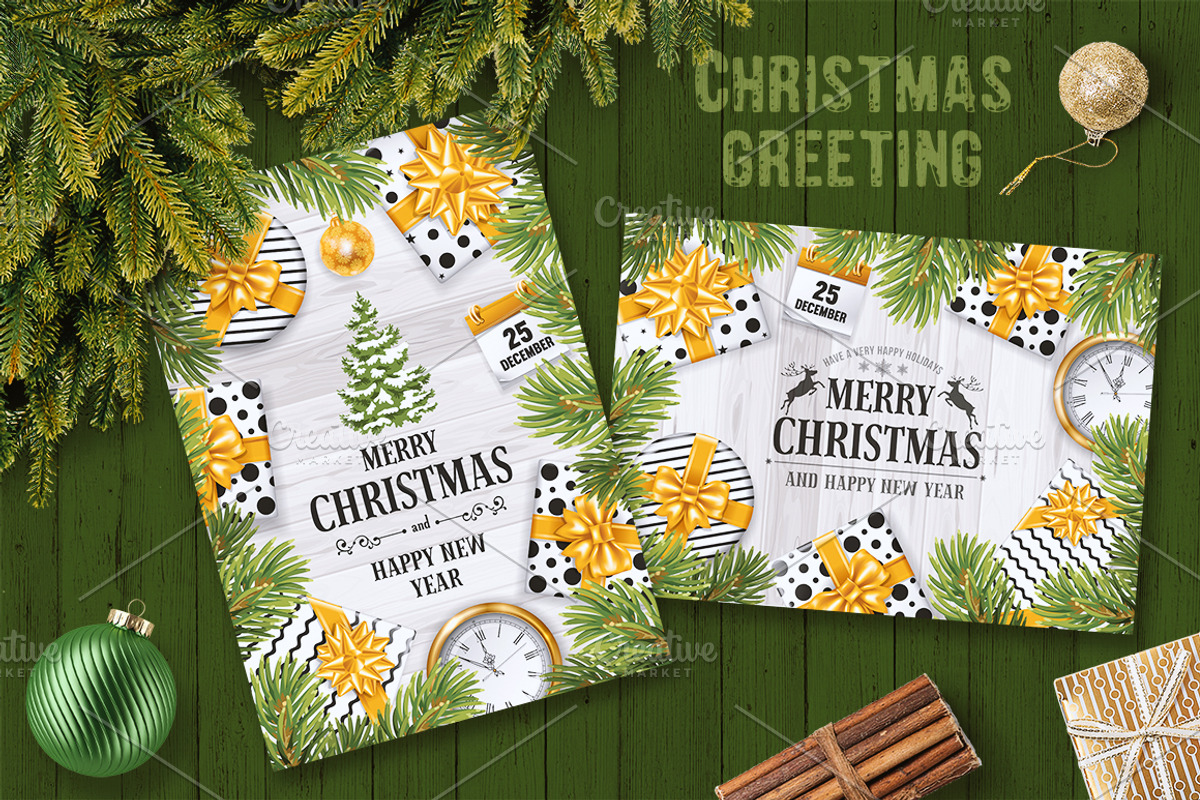 Christmas Greeting Card, a Card Template by Vector beauty (Photo 1 of 2)
