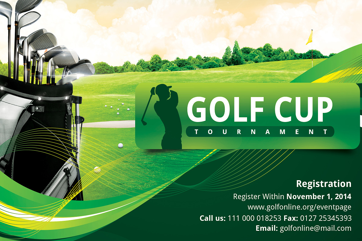 Golf Flyer with Registration Form, a Flyer Template by SNIPESCIENTIST (Photo 3 of 3)