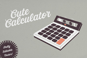 Cute Calculator Illustration