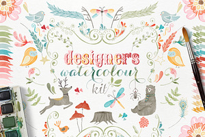 Woodland Watercolour Designer's Kit
