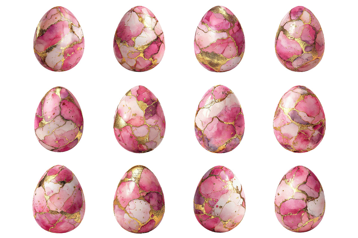 Golden easter egg clipart, an Illustration by SinaCreation (Photo 2 of 11)