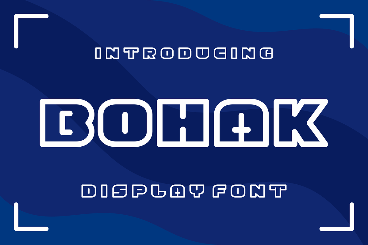 Bohak - Rounded Line Font, a Sans Serif Font by lelevien (Photo 1 of 4)