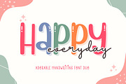 Happy Everyday - Cute Font Duo, a Handwritten Font by AnningArts (Thumbnail 1 of 8)