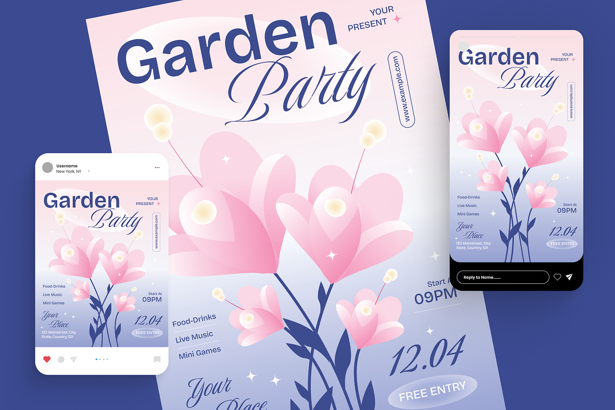 Garden Party Flyer, a Flyer Template by Annora Studio (Photo 5 of 6)
