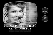 Vintage TV Interference GLITCH Portr, an Action Add-On by designvillage (Thumbnail 1 of 13)
