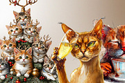 Funny Cats Collection – 3 PNG Images, an Animal Illustration by InkyQueenArt (Thumbnail 5 of 5)