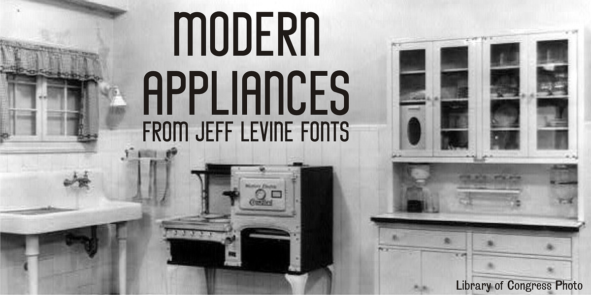 Modern Appliances JNL, a Sans Serif Font by Jeff Levine Fonts