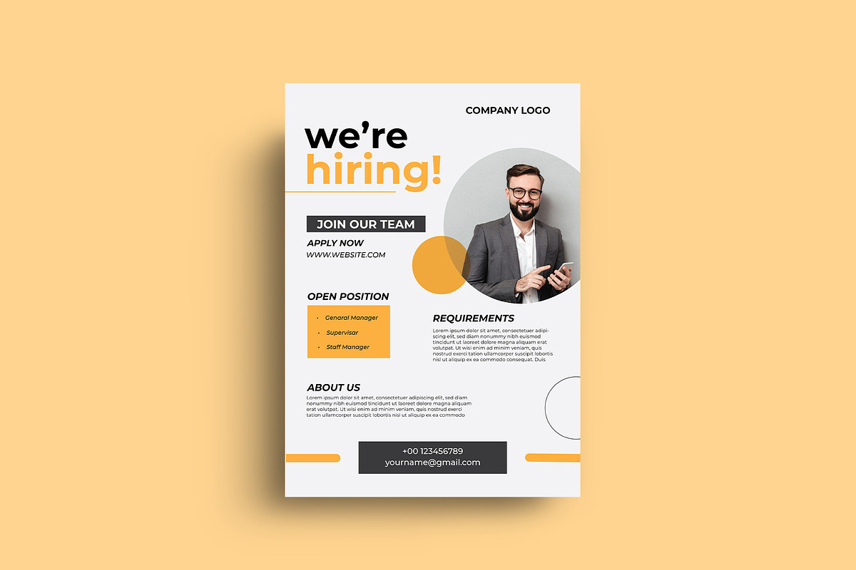 We Are Hiring Flyer Template, a Flyer Template by Sharifull11 (Photo 2 of 3)