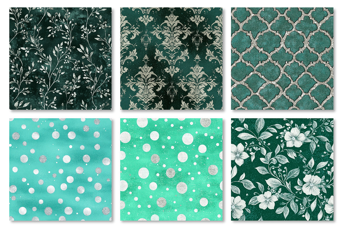 Mint Green Silver Glitter Texture, a Texture Graphic by Dream Creation (Photo 4 of 7)