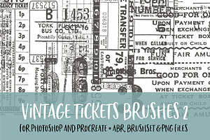 Vintage Tickets 2 Brushes For PS/PRO