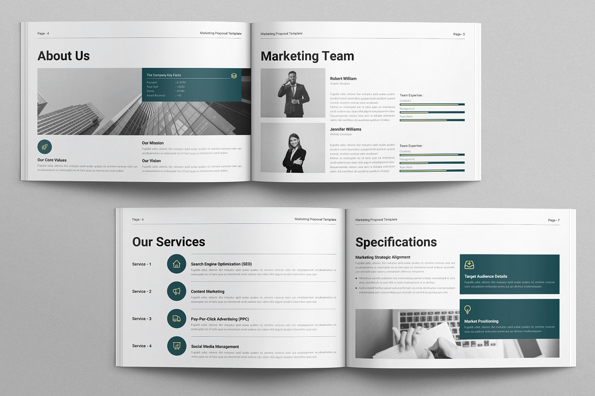 Marketing Proposal Template, a Brochure Template by E-Type (Photo 3 of 7)
