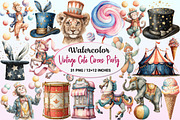 Vintage Watercolor Cute Circus Party, a Graphic by CitraGraphics (Thumbnail 1 of 4)