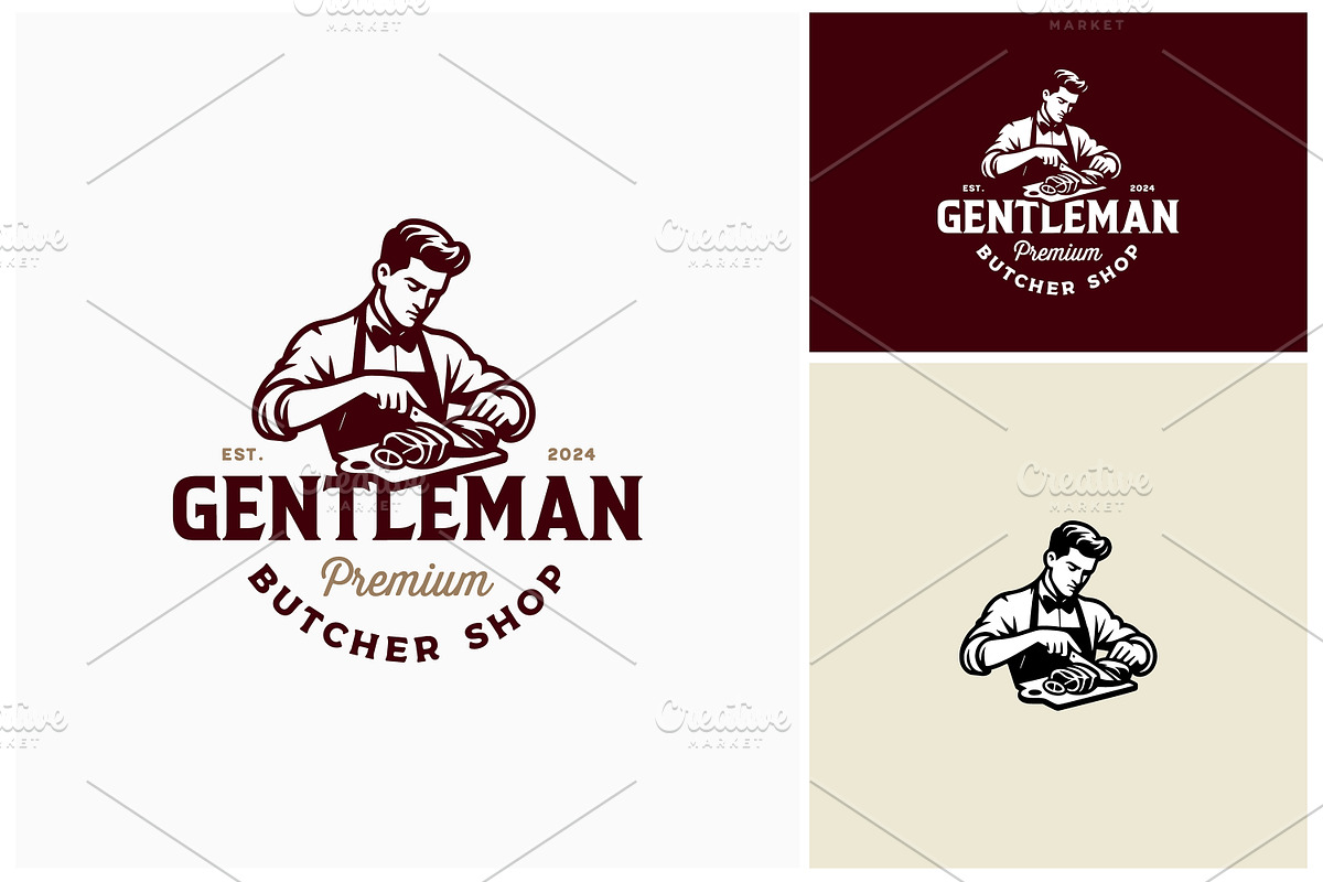 Vintage Meat Shop Butchery logo, a Branding & Logo Template by Enola99d (Photo 1 of 2)