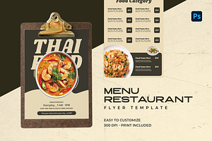 Thai Menu Flyer, a Flyer Template by Azruca