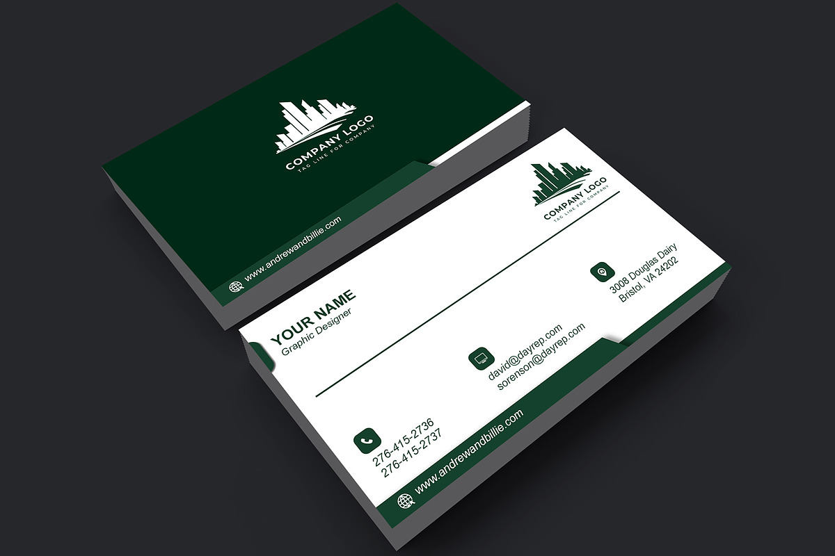 Minimal Realtor Broker Card PSD preview 4