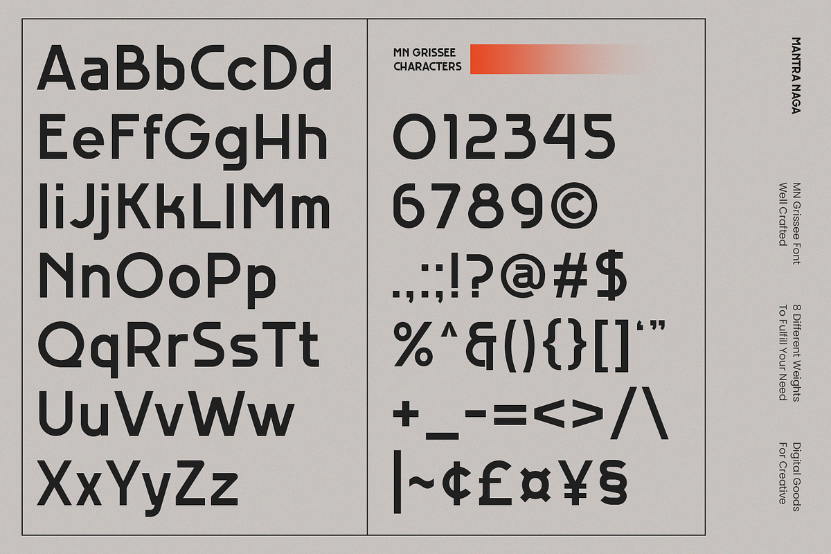 MN Grissee - Sans Serif Font Family, a Sans Serif Font by Mantra Naga (Photo 16 of 16)