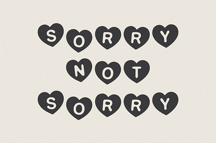 Heart Burn: Fonts + Graphics, a Symbol Font by Bruised Goods