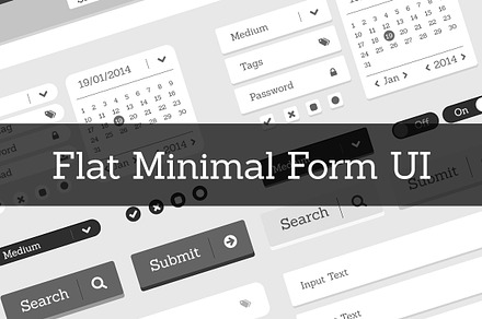 Minimal Flat Form UI