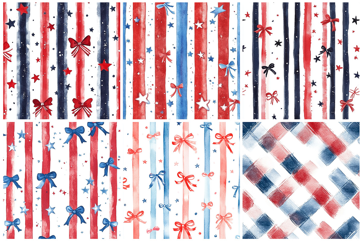 4th of July Patriotic Pattern Bundle, a Pattern Graphic by CitraGraphics (Photo 5 of 7)