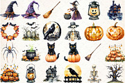 Spooky Halloween Clipart Bundle, an Illustration by Libby Wishes (Thumbnail 3 of 7)