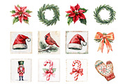 Vintage Christmas Stamps, an Illustration by Design Market (Thumbnail 3 of 3)