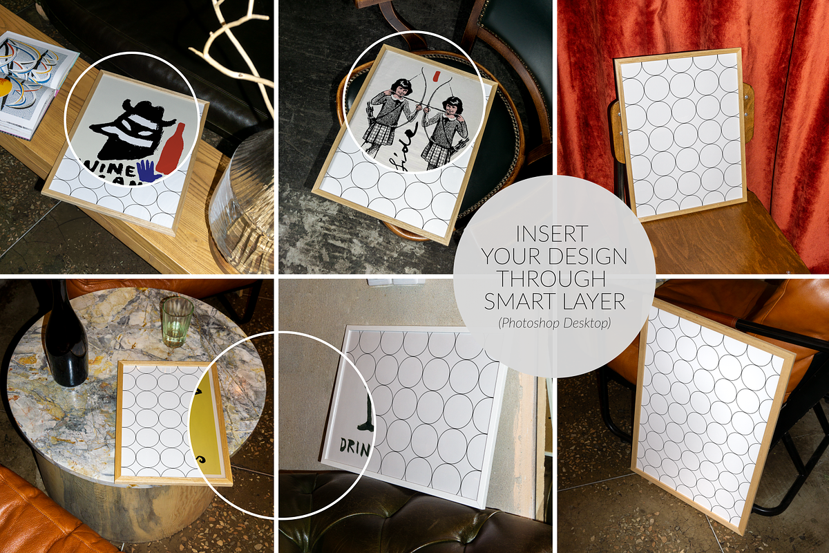 Set of 6 PSD Interior Poster Mockup, a Product Mockup by SigaSigaMockup (Photo 2 of 4)