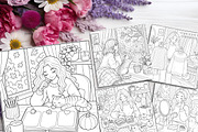 Cozy Fall Coloring Pages Bundle, a Brochure Template by LA Design (Thumbnail 7 of 10)