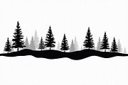 Pine Forest Silhouette Bundle, a Graphic by Creativeshirt (Thumbnail 12 of 16)