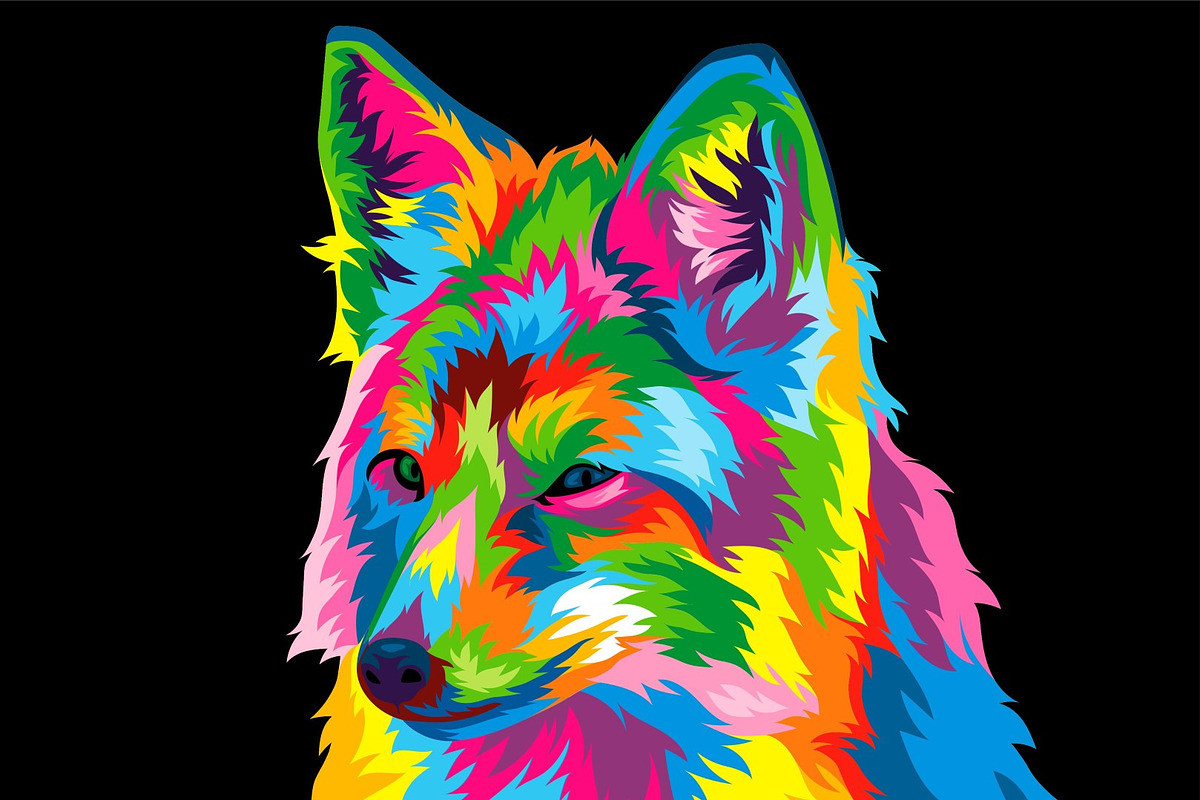 Fox colorful popart vector artwork, an Animal Illustration by weervector (Photo 2 of 2)