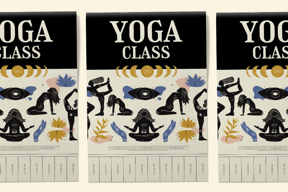 Cream Yoga Asset Illustration Set, a Sport Illustration by graphicook (Photo 5 of 6)