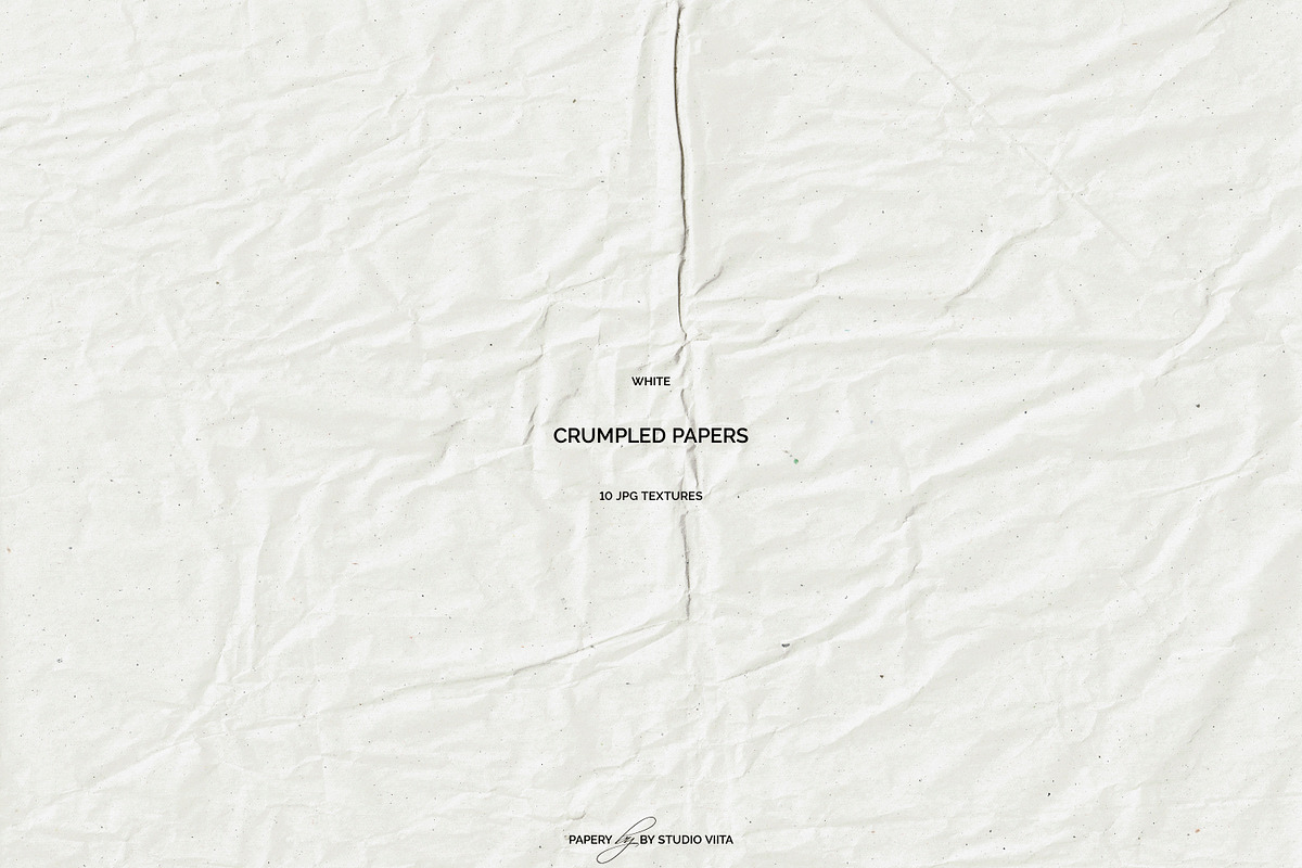 White Crumpled Paper Textures | JPG, a Texture Graphic by Studio Viita (Photo 1 of 9)