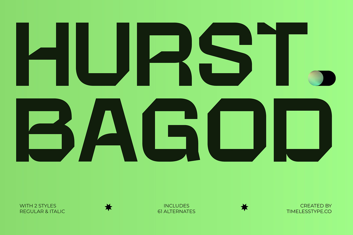 Hurst Bagod Modern Display Font, a Sans Serif Font by timelesstype.co (Photo 1 of 15)