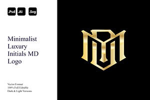Minimalist Luxury Initials MD Logo, a Branding & Logo Template by Luxury Logos